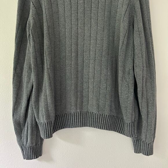 Bass Heritage collection Henley ribbed sweater mock neck prep classic cotton XXL - Picture 3 of 9